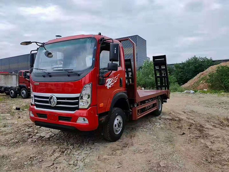 國六重汽王牌藍牌平板運輸車